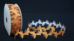 Band 10y/ 27mm, Schmetterling klebend, orange Band 10y/ 27mm, Schmetterling klebend, orange