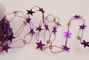 Band 10m/ 10mm, Star-beads, lila Band 10m/ 10mm, Star-beads, lila