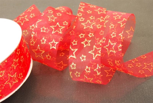 Band 20m/ 25mm, Star rain, rot Band 20m/ 25mm, Star rain, rot