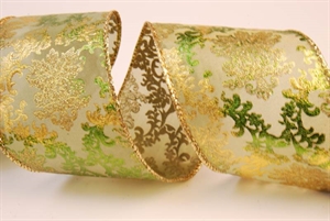 Band 10y/ 65mm, Leaf garland, grün Band 10y/ 65mm, Leaf garland, grün