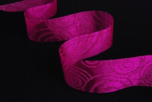 Band 20m/ 25mm, rinkeled unwired, fuchsia Band 20m/ 25mm, rinkeled unwired, fuchsia