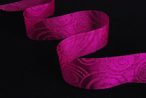 Band 20m/ 25mm, rinkeled unwired, fuchsia Band 20m/ 25mm, rinkeled unwired, fuchsia
