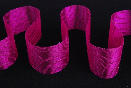 Band 20m/ 40mm, rinkeled unwired, fuchsia Band 20m/ 40mm, rinkeled unwired, fuchsia