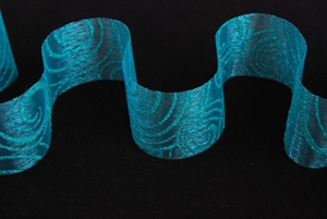 Band 20m/ 40mm, rinkeled unwired, türkis Band 20m/ 40mm, rinkeled unwired, türkis