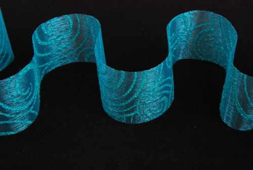 Band 20m/ 40mm, rinkeled unwired, türkis Band 20m/ 40mm, rinkeled unwired, türkis