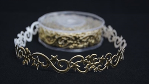 Band 10y/ 22mm, Sterne/ Tanne klebend, gold Band 10y/ 22mm, Sterne/ Tanne klebend, gold