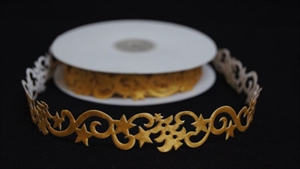 Band 10y/ 22mm, Sterne/ Tanne klebend, natur Band 10y/ 22mm, Sterne/ Tanne klebend, natur