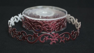 Band 10y/ 22mm, Sterne/ Tanne klebend, rubin Band 10y/ 22mm, Sterne/ Tanne klebend, rubin