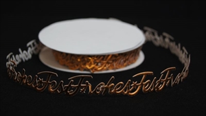 Band 10y/ 25mm, Frohes Fest klebend 103x, kupfer Band 10y/ 25mm, Frohes Fest klebend 103x, kupfer
