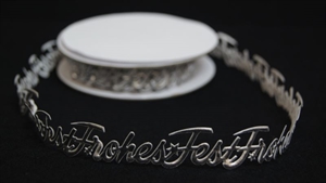 Band 10y/ 25mm, Frohes Fest klebend 103x, silber Band 10y/ 25mm, Frohes Fest klebend 103x, silber