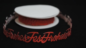 Band 10y/ 25mm, Frohes Fest klebend 103x, rot Band 10y/ 25mm, Frohes Fest klebend 103x, rot