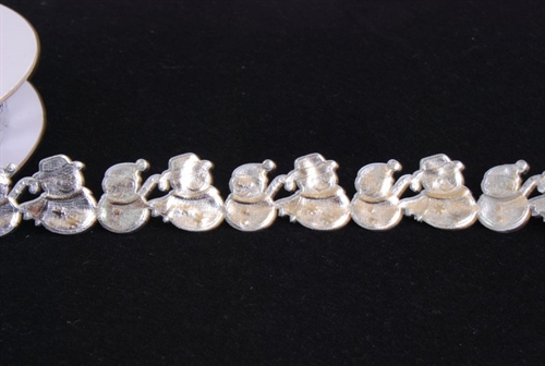 Band 10y/ 22mm, Schneemann klebend, silber Band 10y/ 22mm, Schneemann klebend, silber