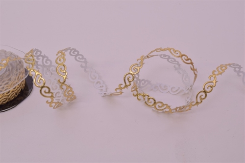 Band 10y/ 10mm, Ornament kl. klebend, gold Band 10y/ 10mm, Ornament kl. klebend, gold