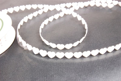 Band 10y/ 10mm, mini Herz klebend, ecru Band 10y/ 10mm, mini Herz klebend, ecru
