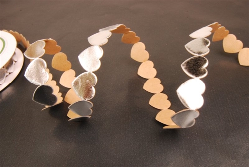 Band 10y/ 20mm, Herz gr. klebend, silber Band 10y/ 20mm, Herz gr. klebend, silber