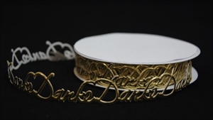 Band 10y/ 25mm, Danke 175x klebend, gold Band 10y/ 25mm, Danke 175x klebend, gold