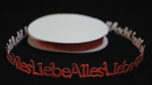 Band 10y/ 16mm, Alles Liebe klebend 120x, rot