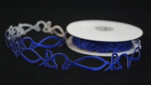 Band 10y/ 25mm, Christliche Symbole klebend, dblau Band 10y/ 25mm, Christliche Symbole klebend, dblau