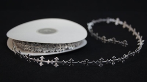 Band 10y/ 12mm, Kreuz klebend 600x, silber Band 10y/ 12mm, Kreuz klebend 600x, silber