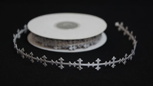 Band 10y/ 12mm, Kreuz klebend 600x, altsilber Band 10y/ 12mm, Kreuz klebend 600x, altsilber