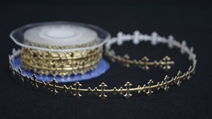 Band 10y/ 12mm, Kreuz klebend 600x, gold Band 10y/ 12mm, Kreuz klebend 600x, gold