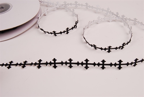 Band 10y/ 12mm, Kreuz klebend 600x, schwarz Band 10y/ 12mm, Kreuz klebend 600x, schwarz