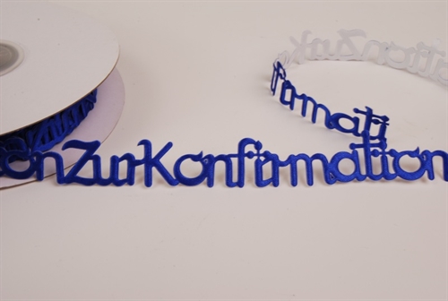 Band 10y/ 25mm, ZurKonfirmation 58x klebend, blau Band 10y/ 25mm, ZurKonfirmation 58x klebend, blau