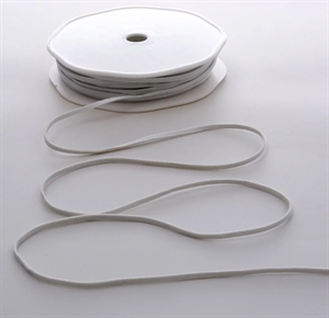 Band 25m/ 3mm, Kunst-Lederkordel, weiss Band 25m/ 3mm, Kunst-Lederkordel, weiss