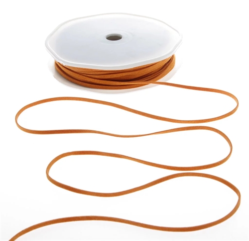 Band 25m/ 3mm, Lederkordel, orange Band 25m/ 3mm, Lederkordel, orange