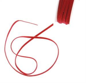 Band 25m/ 3mm, Lederkordel, rot Band 25m/ 3mm, Lederkordel, rot