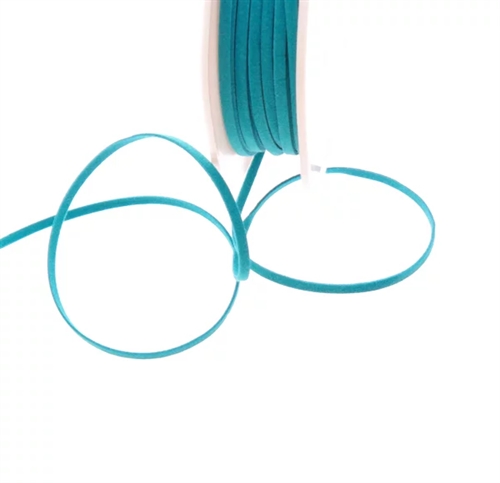 Band 25m/ 3mm, Lederkordel, türkis Band 25m/ 3mm, Lederkordel, türkis