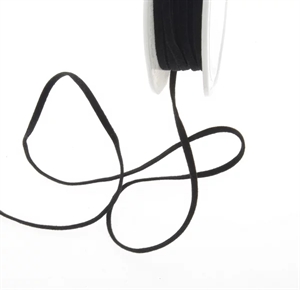 Band 25m/ 3mm, Kunst-Lederkordel, schwarz Band 25m/ 3mm, Kunst-Lederkordel, schwarz