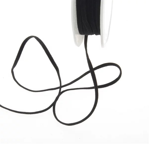 Band 25m/ 3mm, Kunst-Lederkordel, schwarz Band 25m/ 3mm, Kunst-Lederkordel, schwarz