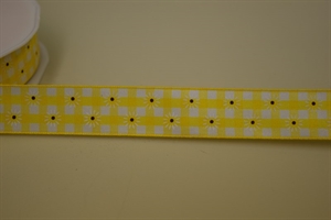 Band 20m/ 25mm, Karo Dasiy Check, gelb Band 20m/ 25mm, Karo Dasiy Check, gelb