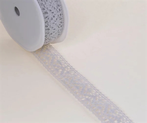 Band 10m/ 22mm, Häkel-Spitzenborte, dgrau Band 10m/ 22mm, Häkel-Spitzenborte, dgrau