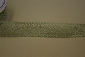 Band 10m/ 22mm, Häkel-Spitzenborte, lindengrün Band 10m/ 22mm, Häkel-Spitzenborte, lindengrün