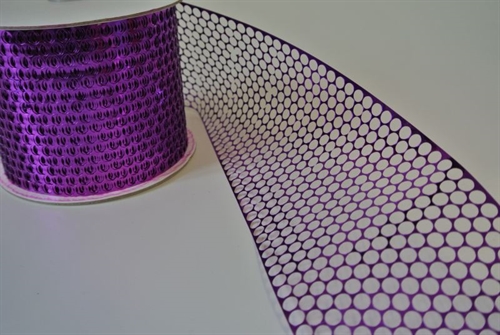 Band 45m/ 80mm, Lochband Chicaco, violett Band 45m/ 80mm, Lochband Chicaco, violett