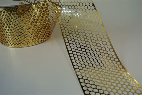 Band 45m/ 80mm, Lochband Chicaco, gold Band 45m/ 80mm, Lochband Chicaco, gold