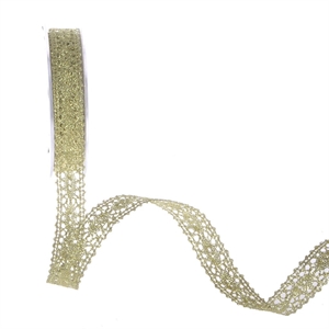 Band 7m/ 17mm, Spitzen metallic, gold Band 7m/ 17mm, Spitzen metallic, gold