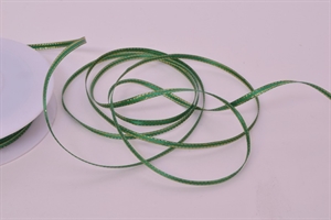 Band 50m/ 3mm, Satin m. Goldkante, dgrün Band 50m/ 3mm, Satin m. Goldkante, dgrün