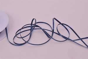 Band 50m/ 3mm, Satin m. Siberkante, dblau Band 50m/ 3mm, Satin m. Siberkante, dblau