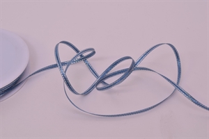 Band 50m/ 3mm, Satin m. Siberkante, hblau Band 50m/ 3mm, Satin m. Siberkante, hblau