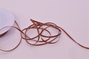 Band 50m/ 3mm, Satin m. Goldkante, braun Band 50m/ 3mm, Satin m. Goldkante, braun