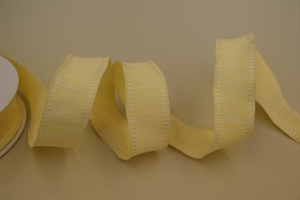 Band 20m/ 25mm, Uni gewoben 2-farbig, gelb Band 20m/ 25mm, Uni gewoben 2-farbig, gelb