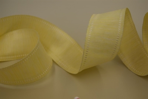 Band 20m/ 40mm, Uni gewoben 2-farbig, gelb Band 20m/ 40mm, Uni gewoben 2-farbig, gelb