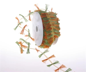 Band 20m/ 40mm, Drachenschnur, grün/orange Band 20m/ 40mm, Drachenschnur, grün/orange