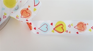 Band 25m/ 25mm, Herz, bunt Band 25m/ 25mm, Herz, bunt