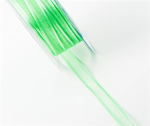 Band 50m/ 10mm, Organza mit Satinkante, hellgrün Band 50m/ 10mm, Organza mit Satinkante, hellgrün