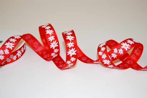 Band 20m/ 15mm, Edelweiss, rot Band 20m/ 15mm, Edelweiss, rot