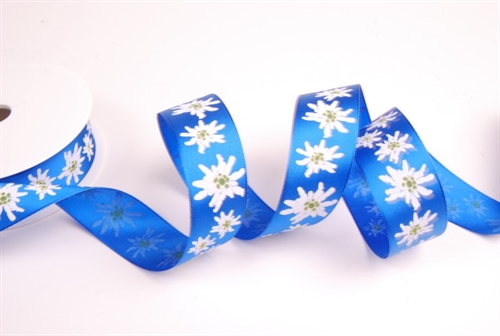 Band 20m/ 25mm, Edelweiss, blau Band 20m/ 25mm, Edelweiss, blau